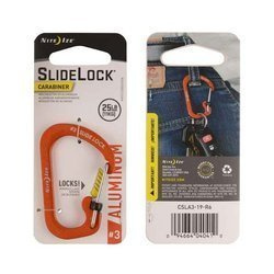 Nite Ize - Karabinek SlideLock® Carabiner Aluminum #3 - Pomarańczowy - CSLA3-19-R6