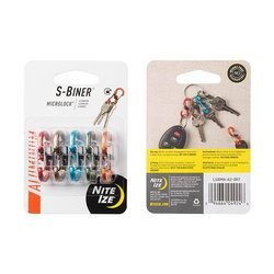 Nite Ize - Zestaw karabinków S-Biner MicroLock Aluminum - 5 Pack - Assorted - LSBMA-A2-5R7