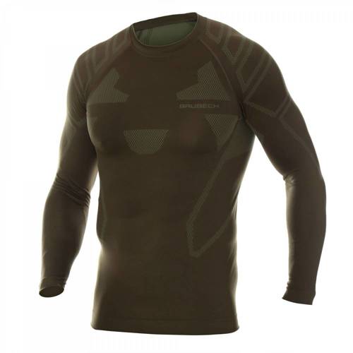 Brubeck - Bluza termoaktywna Ranger Protect - Długi rękaw - Khaki