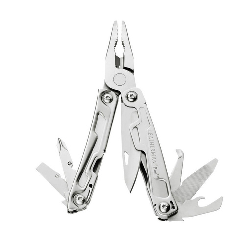 Multitool Leatherman Rev - srebrny - 14 narzędzi