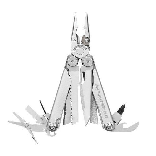 Multitool Leatherman Wave® Plus - srebrny - 18 narzędzi