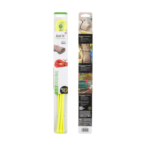 Nite Ize - Elastyczne troki Gear Tie 32'' - Dwupak - Neon Yellow
