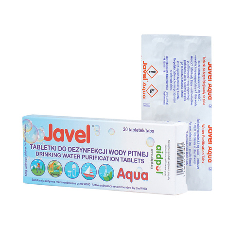 Javel Aqua - Tabletki do uzdatniania wody - Chlorowe - 20 szt.