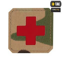3D PVC Military patch blood type A+ POS fluo with velcro