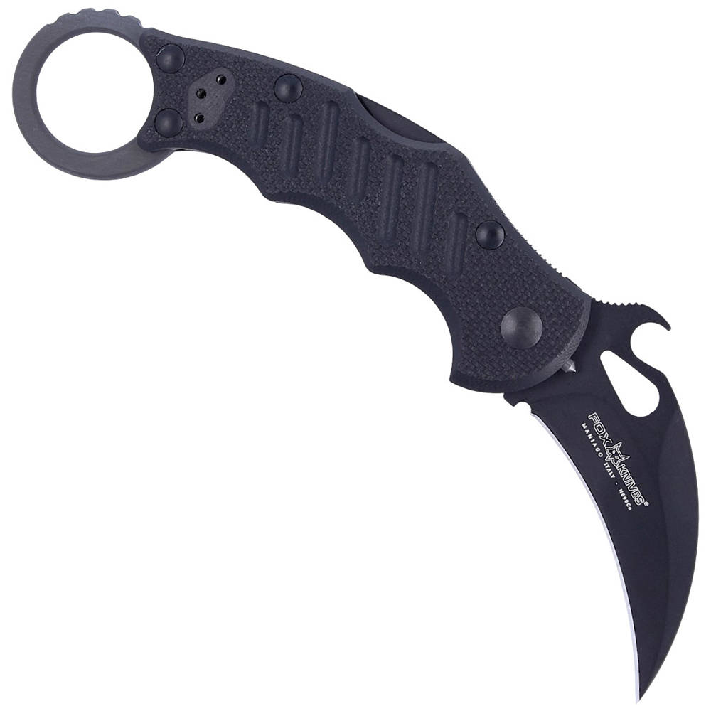 FOX - Karambit Folding Knife - N690Co - Black - FX-599 XT best price ...