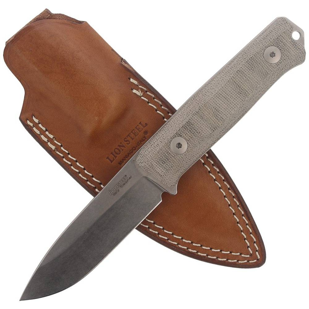 LionSteel - Tactical Knife Bushcraft Canvas Micarta - Sleipner - Green ...