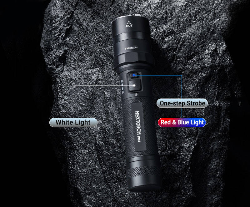 NEXTorch - P84 LED Tactical Flashlight with 4800 mAh Battery