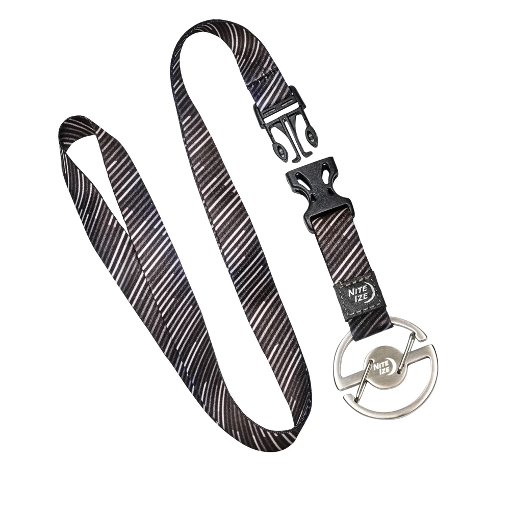 Nite Ize - Carabiner with Lanyard Medallion Key Lanyard - Steel ...