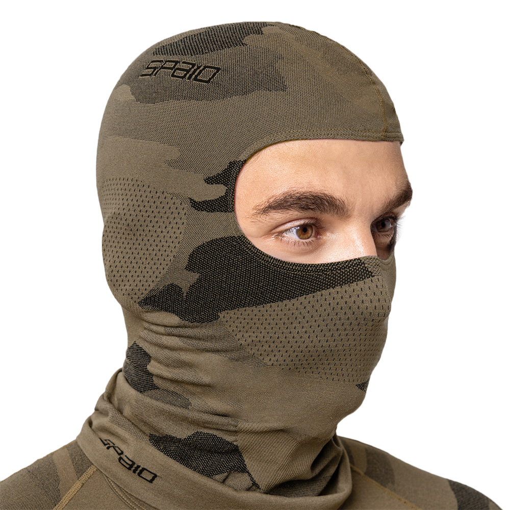 Spaio - Tactical Thermal Balaclava - Single Hole - Forest Green Camo ...