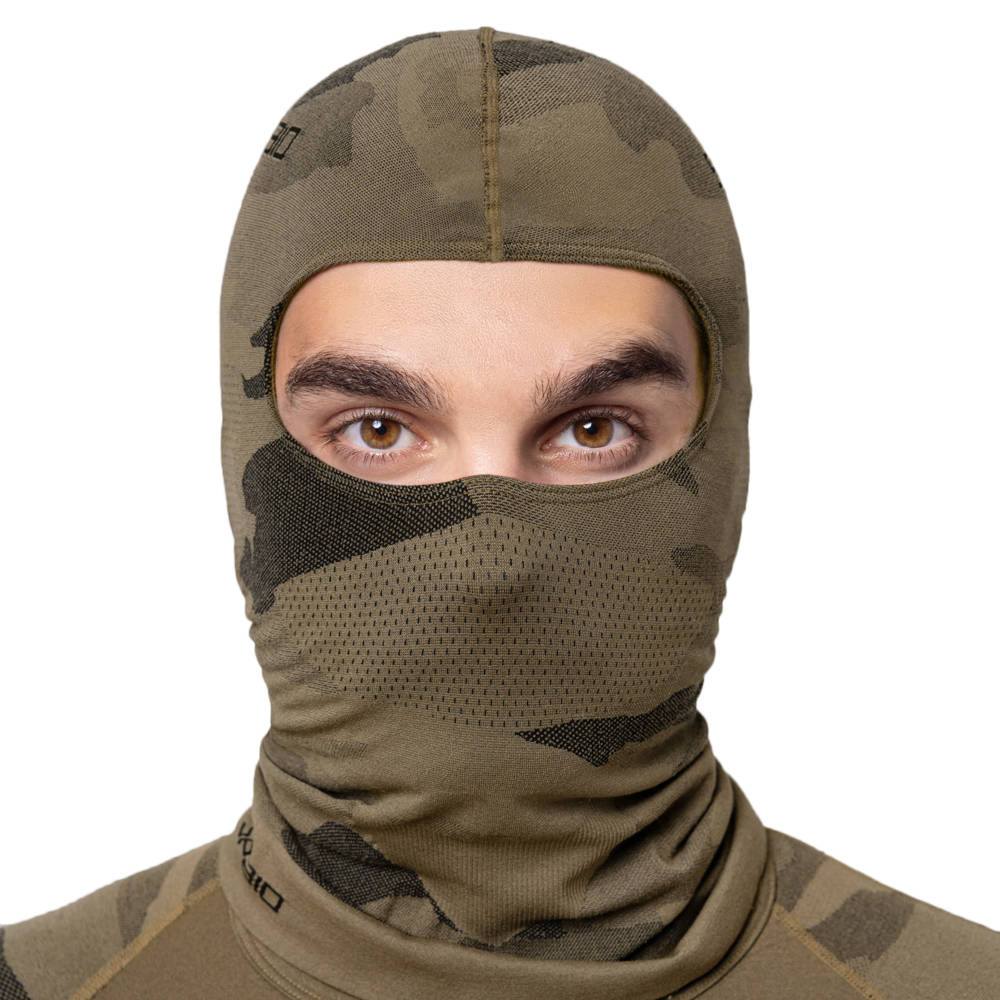 Spaio - Tactical Thermal Balaclava - Single Hole - Forest Green Camo ...