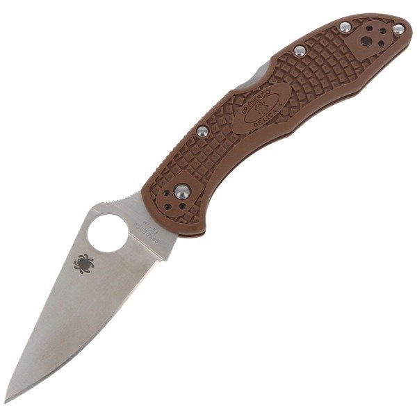 Spyderco - Delica® 4 FRN Flat Ground Brown Knife - C11FPBN best price ...