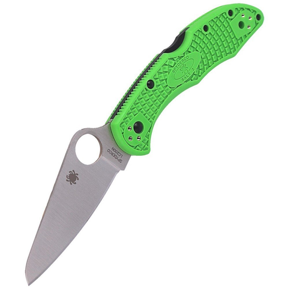 Spyderco - Salt 2 Folding Knife - LC200N - FRN - Green - C88FPGR2 best ...