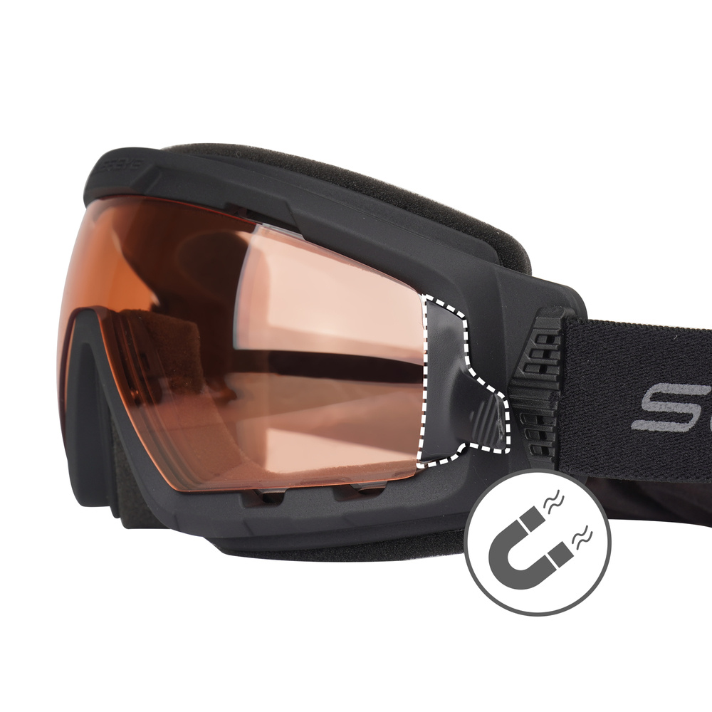 2999 - OCCHIALI SWISS EYE DETECTION BLACK TATTICI MILITARI SOFTAIR