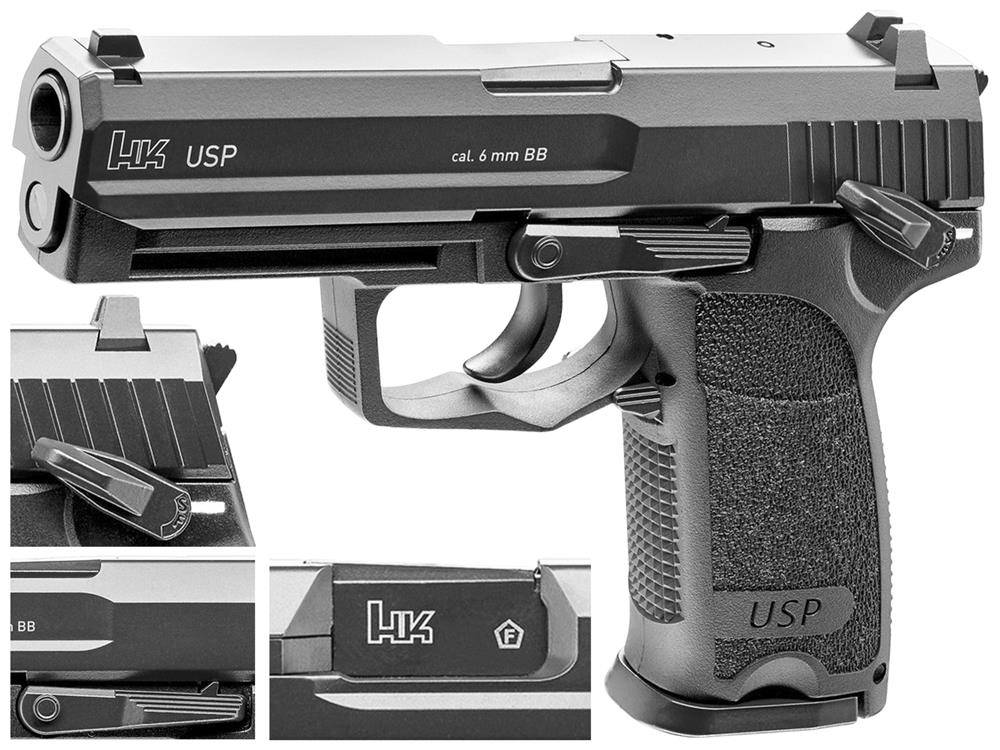 Umarex U25561. Pistola airsoft H&K USP Gas Co2. Calibre 6mm. 1,3