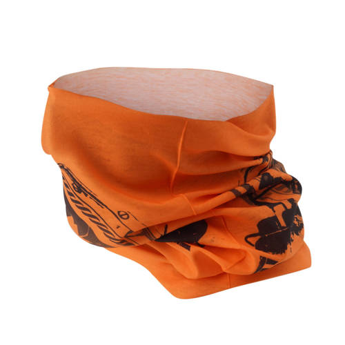 Formoza Challenge - Bandana with Graphics and Inscription - Orange - Multi-wrap, Shemagh & Scarves