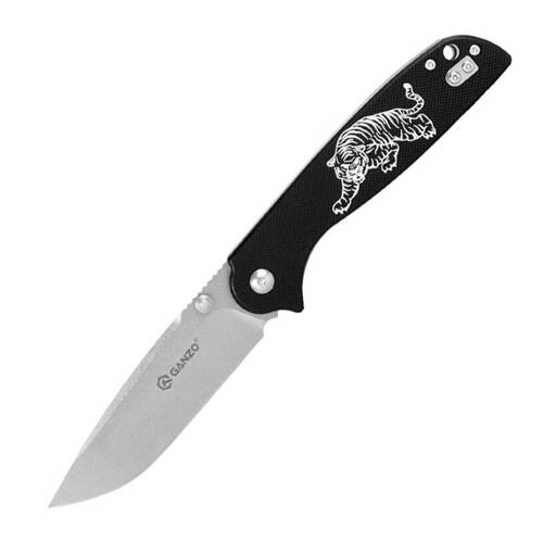 Ganzo - Folding Blade Knife EDC - G10 - Liner Lock - Tiger Motif - G6803-TG - Folding Blade Knives