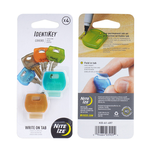 Nite Ize - IdentiKey™ Key Covers - 4 pcs. - KID-A1-4R7 - Nite Ize