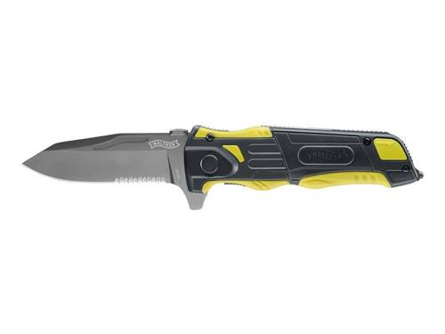 Umarex - Walther Pro Rescue Knife - Black/Yellow - 125-285. - Folding Blade Knives