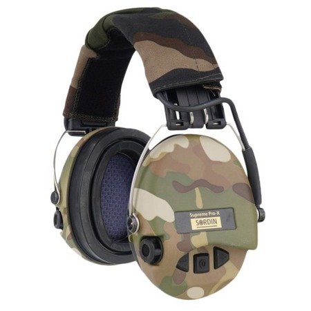 Sordin - Supreme Pro-X + LED Ohrenschützer - Multicam / Woodland - 75302-X-08 - Aktive Kopfhörer