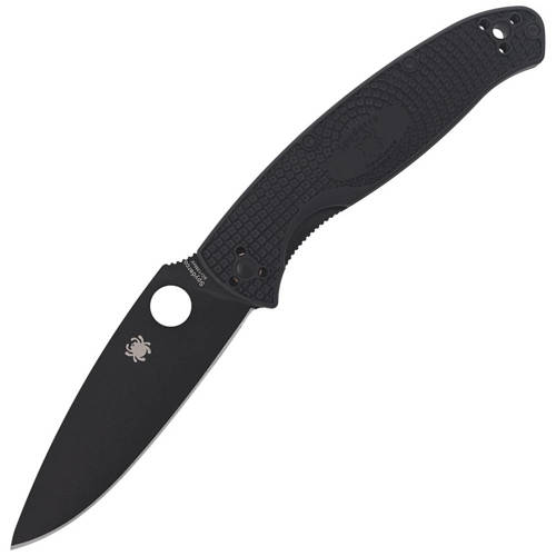 Spyderco - EDC-Messer Resilience Lightweight Black Blade - Plain - Schwarz - C142PBBK - Klappmesser