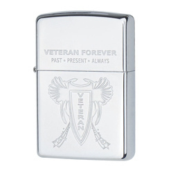 Zippo - Zapalniczka benzynowa Veteran Forever - High Polish Chrome - Z28054