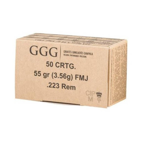 Amunicja karabinowa GGG .223 Rem 55 gr / 3,56 g FMJ - 50 sztuk - GPR11