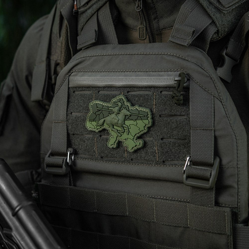 M-Tac - Naszywka Kozacka Ukraina - PVC 3D - Szarża konna - Oliwkowy - 51349001