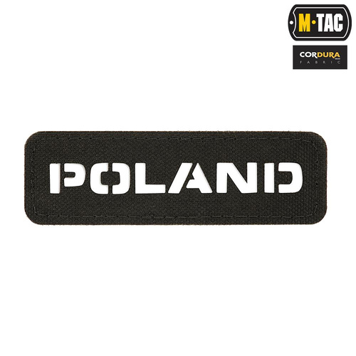 M-Tac - Naszywka Poland 25х80 - Laser Cut - Czarno / Biała - 51001002
