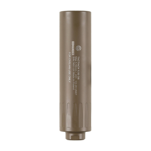 Gomander - Tłumik do broni Tactinox 5,56 OB - Nasuwany - Gwint 1/2x28 - Stal nierdzewna - Piaskowy