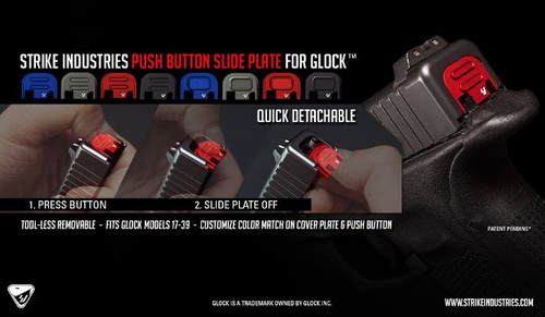 Strike Industries - Płytka oporowa zamka Glock - Czarny - SI-GSP-V1-BK