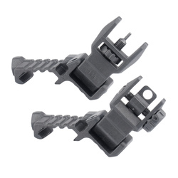 DLG Tactical - Składane przyrządy celownicze Offset Sights Low Profile - Czarne - DLG-184