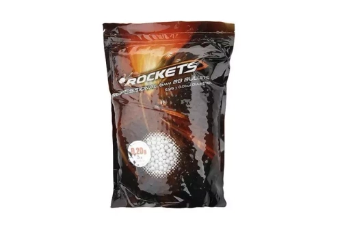 Rockets - Kulki do ASG Professional - 0,20 g - 2 kg - Białe - ROC-16-005149