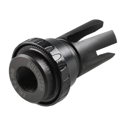 Gomander - Kompensator płomienia Quadron - 9 mm - Gwint 1/2x28 UNEF-9 - Czarny - TB0.10174