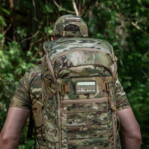 M-Tac - Naszywka Z Flagą i Napisem Polska - Laser Cut - Piksele/Prostokąt - Multicam / Fluo - 51007208