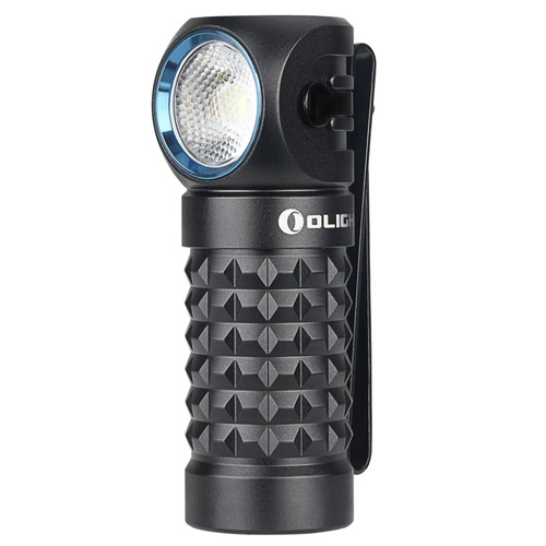 Olight - Latarka LED kątowa / czołówka w zestawie z akcesoriami Perun Mini Kit - 1000 lumenów - Czarna