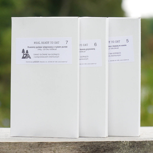 Kedainiu - Wojskowa racja żywnościowa MRE nr 02 - Duszony kurczak z kaszą gryczaną