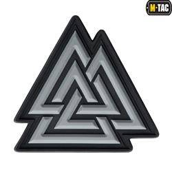 M-Tac - Naszywka 3D PVC Valknut - Czarny / Szary - 51163211