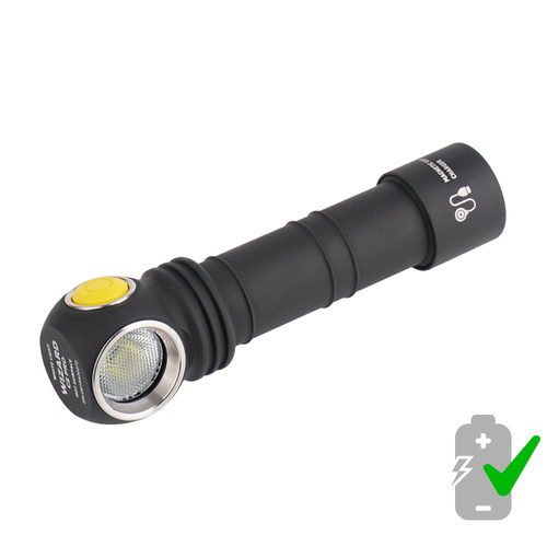 Armytek - Latarka czołowa Wizard C2 Pro - Ładowarka magnetyczna - 2500 lm - 18650 - Czarna - F08701C