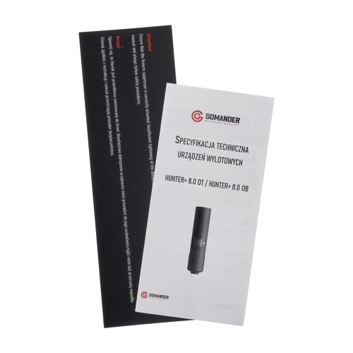 Gomander - Tłumik do broni myśliwskiej Hunter 8.0 OB gen2 - Nasuwany - Gwint M14x1 - Piaskowy - TB0.9670_2-M14