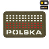 M-Tac - Naszywka Z Flagą i Napisem Polska - Laser Cut - Piksele - Czerwony / Ranger Green / Biały - 51007123