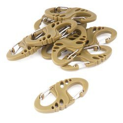 Mil-Tec - Zestaw karabińczyków S-Hook - 10 szt. - Coyote - 13458405