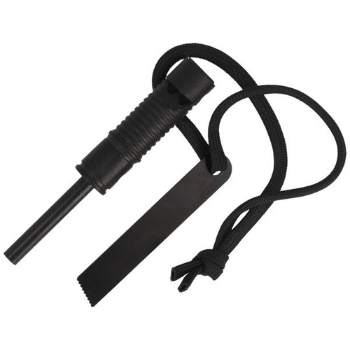 Martinez Albainox - Krzesiwo Barbaric Fire starter z gwizdkiem - Czarne - 33286