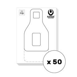 Range Solutions - Tarcze strzeleckie Test FBI - 50 sztuk - RAN-14-026362-00
