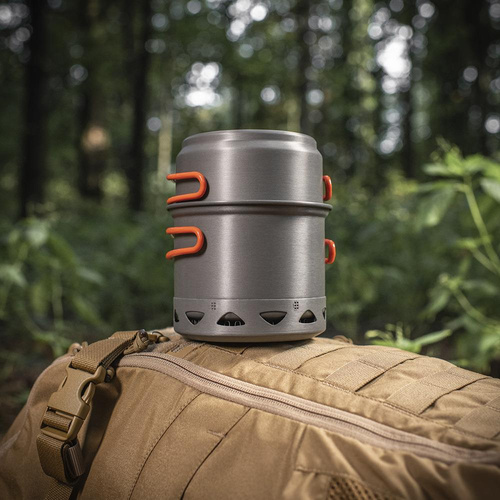 M-Tac - Menażka z radiatorem na kuchenkę gazową - Zielona - MTC-DM-FMC-217