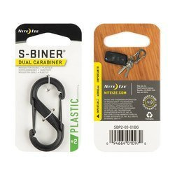 Nite Ize - Karabinek S-Biner #2 Plastic Black Gate - Czarny - SBP2-03-01BG