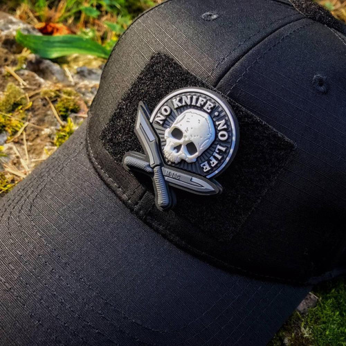 M-Tac - Naszywka 3D PVC No Knife - No Life - Czarny / Biały - 51128236