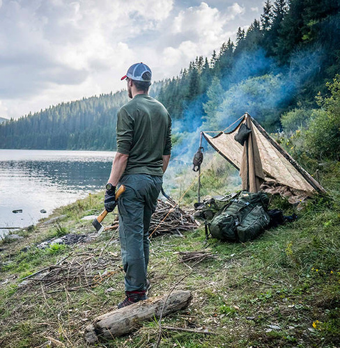 Helikon - Ponczo, peleryna przeciwdeszczowa - PenCott® Wildwood™ - PO-MUS-PO-45