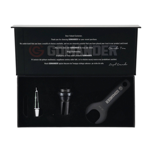 Gomander - Kompensator płomienia Quadron - 9 mm - Gwint 1/2x36 TPI 9 - Czarny - TB0.10174_0-1