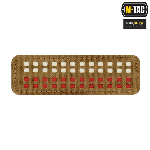 M-Tac - Naszywka Flaga Polski - Fluorescencyjna - Piksele - Laser Cut - Czerwony / Coyote / Biały - 51005105