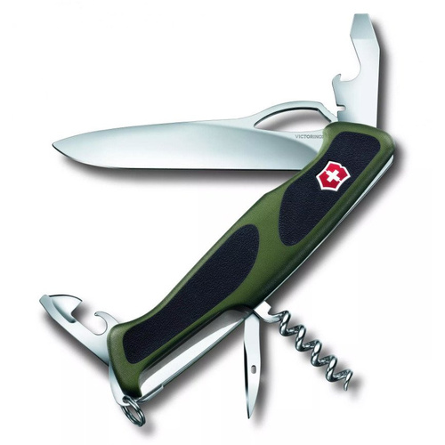 Victorinox - Scyzoryk RangerGrip 61 - Zielony / Czarny - 0.9553.MC4